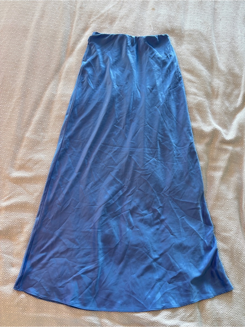 Express Royal Blue Satin Skirt